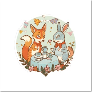 Tea Party Animals Design Posters and Art